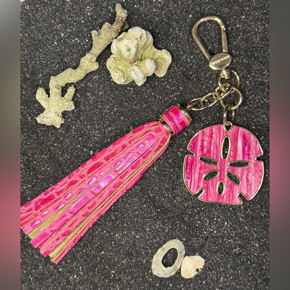 BRAHMIN Sand Dollar Tassel Bag Charm